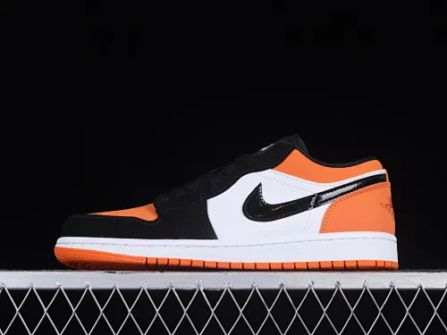 All categories Air Jordan Jordan series basketball shoes Air Jordan 1 Low G version pure original Air Jordan 1 Low AJ1 Joe 1 black and orange smashed backboard low-top cultural and leisure sports sneakers 553558-128